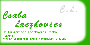 csaba laczkovics business card